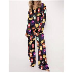 SHESHOW Black Taco Bell pajama Pants- Small
